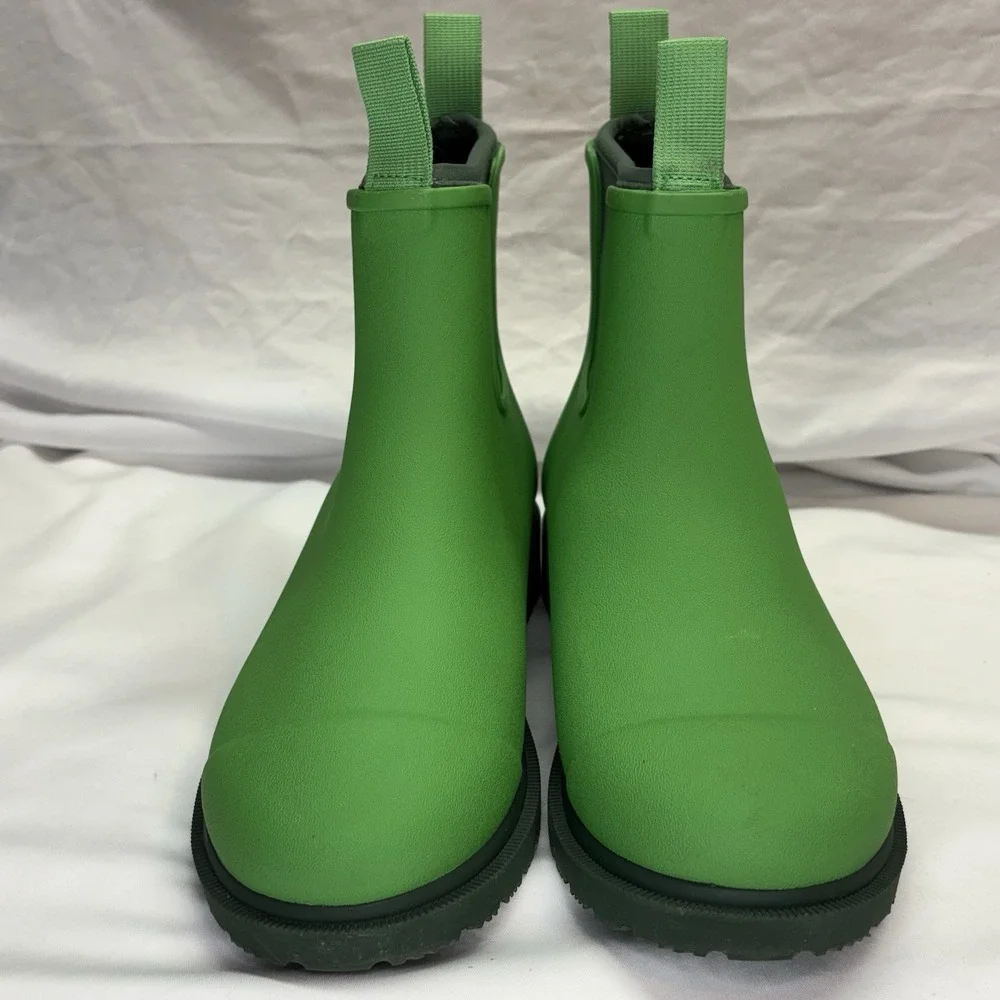 Merry People Bobbi Ankle Rain Boots Women's 8 EU 38 Grasshopper Green Wellington